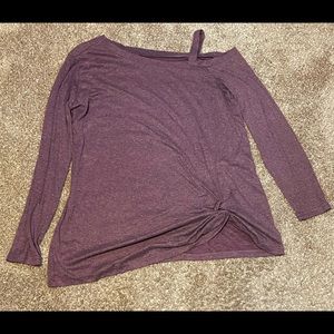 Purple Long Sleeve Off The Shoulder Size:Large